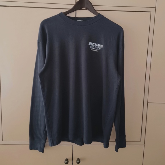 Abercrombie & Fitch Relaxed Long-Sleeve Imagery Logo Tee - (L) - Picture 2 of 9
